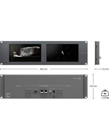 Blackmagic Design SmartScope Duo 4K - Doppio schermo LCD da 8 pollici