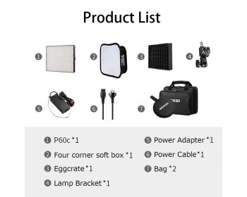 Aputure Amaran P60x Bi-Color LED Panel 3-Light Kit