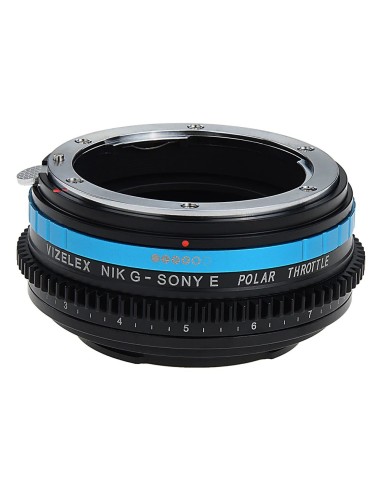 Vizelex Polar Throttle Lens Mount Adapter - Nikon Nikkor F Mount G-Type D/SLR Lens to Sony Alpha E-Mount
