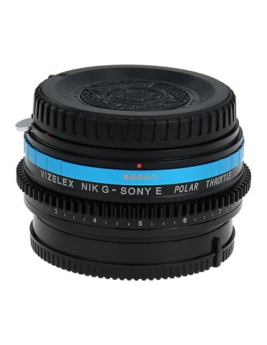 Vizelex Polar Throttle Lens Mount Adapter - Nikon Nikkor F Mount G-Type D/SLR Lens to Sony Alpha E-Mount