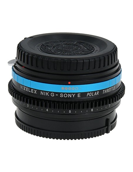 Vizelex Polar Throttle Lens Mount Adapter - Nikon Nikkor F Mount G-Type D/SLR Lens to Sony Alpha E-Mount Vizelex Polar Throttle Lens Mount Adapter - Nikon Nikkor F Mount G-Type D/SLR Lens to Sony Alpha E-Mount