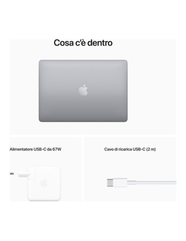 Apple MacBook Pro 13" Apple M2 8-core CPU e 10-core GPU, HD 512GB SSD - Grigio Siderale