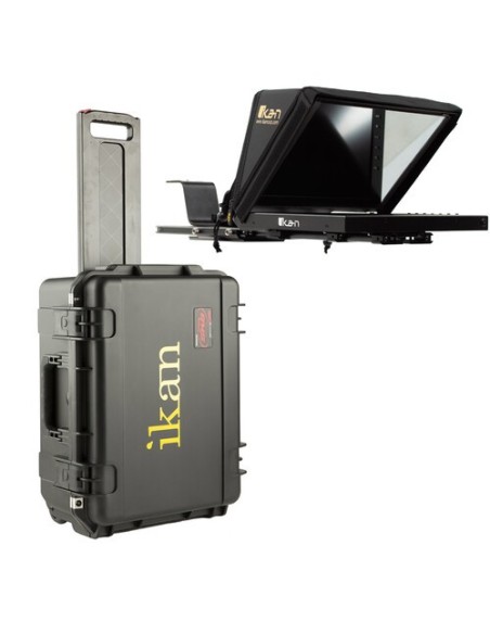 Ikan Professional 12" Portable Teleprompter Travel Kit with Rolling Hard Case