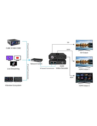 Kiloview D260 (HD IP to SDI/HDMI/VGA Video...