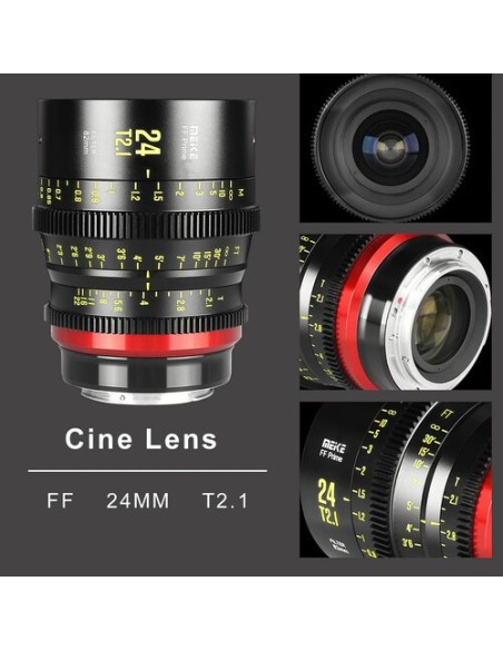 Meike Obiettivo Cine Lens Full Frame MK-24MM T2.1 FF-Prime Canon EF Meike Obiettivo Cine Lens Full Frame MK-24MM T2.1 FF-Prime Canon EF