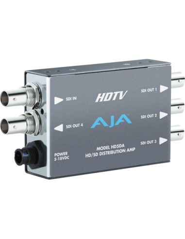 AJA HD5DA 1x4 HD/SD-SDI Distribution Amplifier / Repeater con DWP