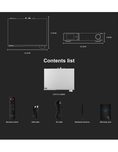 Topping D70 PRO Sabre DAC ES9039SPRO XU316 Bluetooth 5.1 LDAC