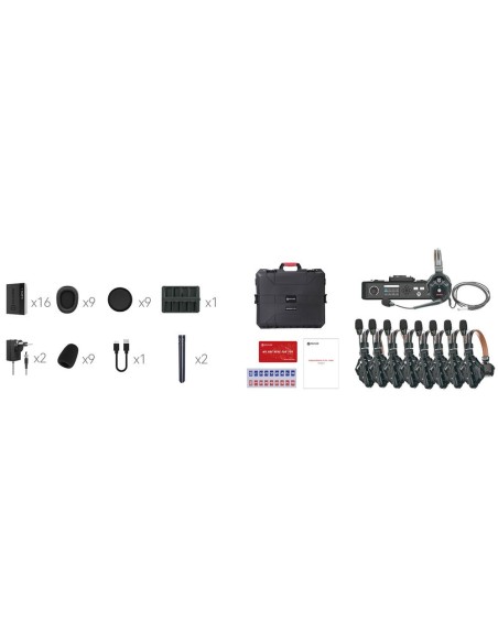 Hollyland Solidcom C1 Pro-Hub8S ENC Sistema interfonico wireless full-duplex per 9 persone con hub