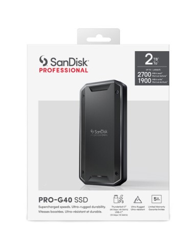 SanDisk Professional 2TB PRO-G40 SSD Thunderbolt 3 Portable SSD