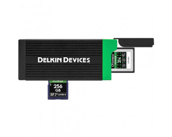 Delkin Devices USB 3.2 CFexpress Type B Card and SD UHS-II Memory Card Reader