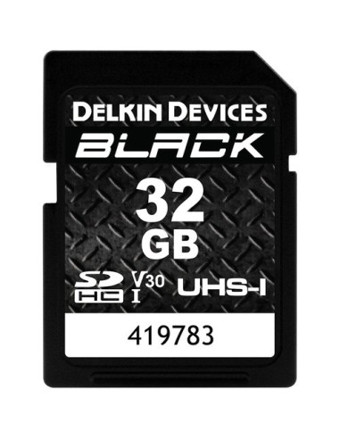 Delkin Devices SDHC 32GB BLACK USH-I C10 U3 V30