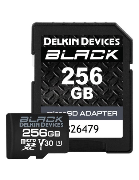 Delkin Devices MICRO SDXC 256GB BLACK USH-I C10 U3 V30