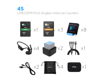 Vaxis Litecomm V1 4S Full-Duplex Wireless...