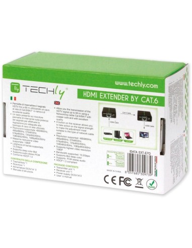 TECHLY Extender HDMI™ Full HD 3D su cavo Cat. 5E/6/6A/7 fino 60 metri