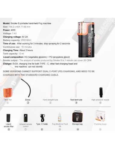 LensGo SmokeB KIT Macchina del Fumo portatile