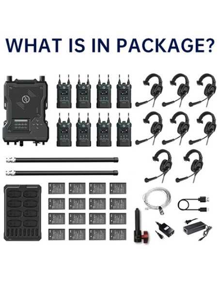 Hollyland Solidcom M1 Full-Duplex Wireless Intercom Solution (8 Beltpacks)