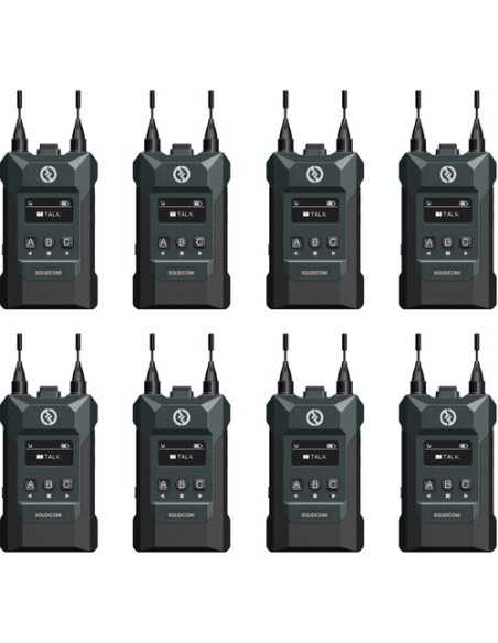 Hollyland Solidcom M1 Full-Duplex Wireless Intercom Solution (8 Beltpacks)