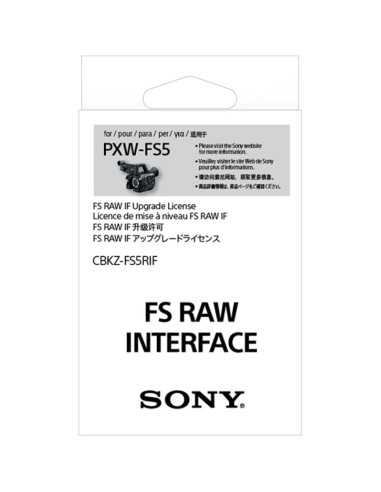 Aggiornamento CBKZ-FS5RIF della chiave software per attivare le opzioni di registrazione RAW 4K / 2K su PXW-FS5