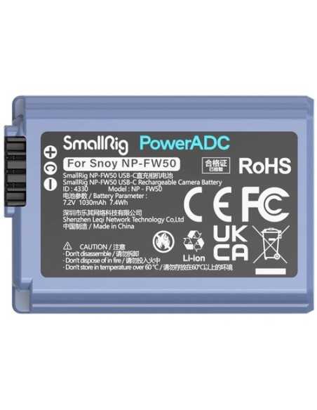 SmallRig 4330 NP-FW50 USB-C Rechargeable Camera Battery