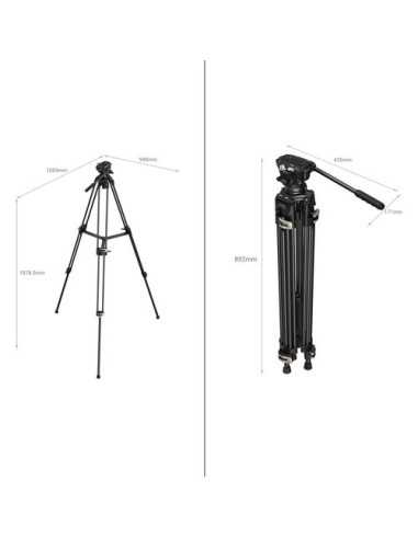 SmallRig AD-01 Treppiede video con testa fluida