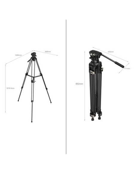 SmallRig AD-01 Heavy-Duty Tripod with Fluid Head