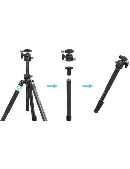 SmallRig CT200 Lateral Center Column Aluminum Tripod with Monopod