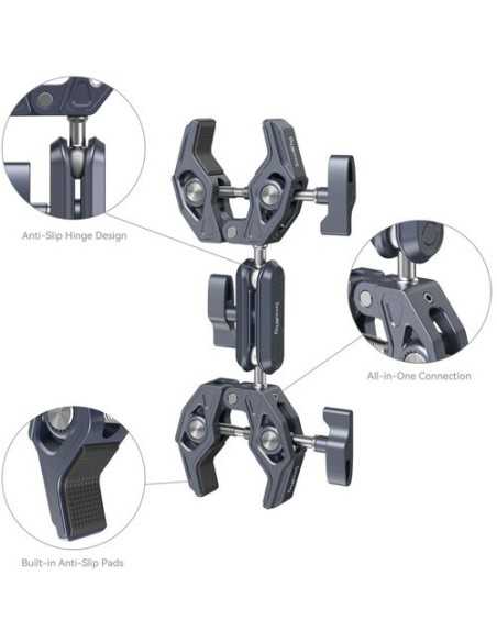 SmallRig 4103B Super Clamp with Double Crab-Shaped Clamps