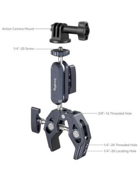 SmallRig 3757B Crab-Shaped Super Clamp Kit with Ball Head Magic Arm