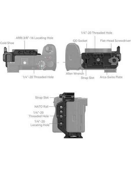 SmallRig 4337 Half Camera Cage for Select Sony Alpha Series Cameras