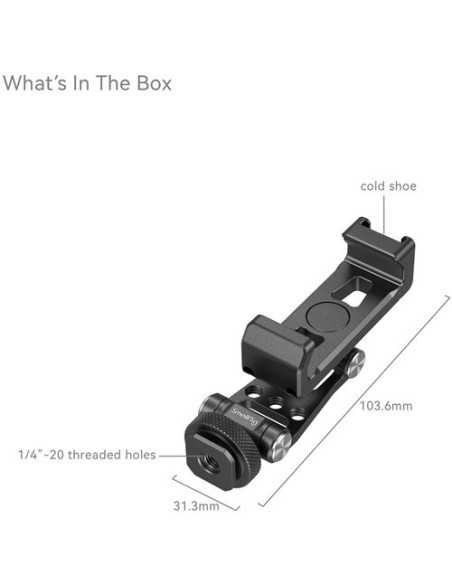 SmallRig Metal Phone Holder with Cold Shoe Mount