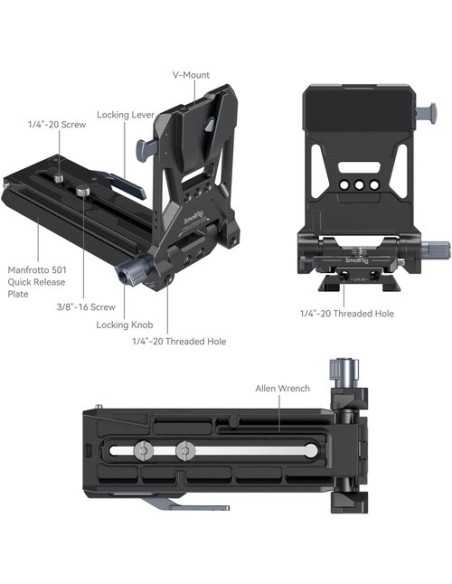 SmallRig V-Lock Battery Plate with 15mm LWS Base Kit for Small Cinema Cameras