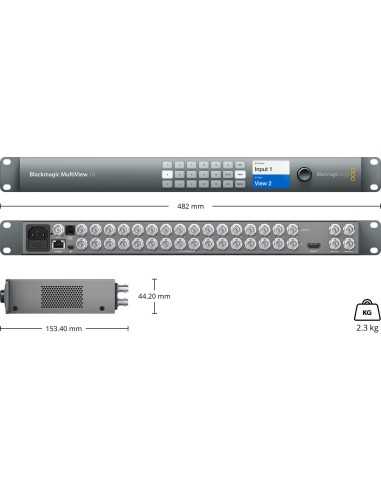Blackmagic Design MultiView 16 - Ingressi 6G-SDI