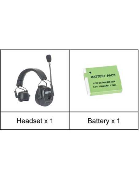 CAME-TV KUMINIK8 Duplex Digital Wireless Headset Distance up to 1500ft (450 Meters) - 1 Single Ear Master S5