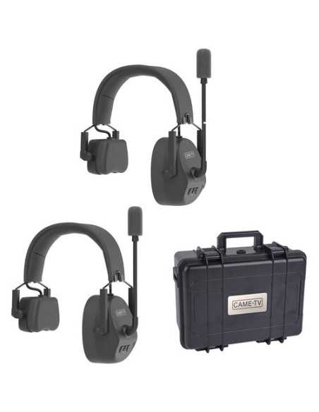 CAME-TV KUMINIK8 Duplex Digital Wireless Headset Distance up to 1500ft (450 Meters) with Hardcase - Single Ear 2 Pack