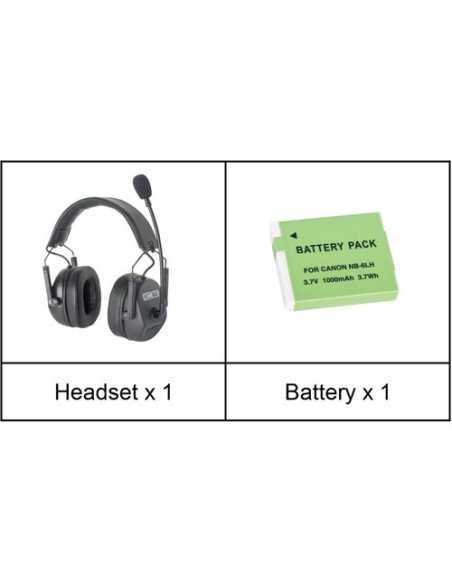 CAME-TV KUMINIK8 Duplex Digital Wireless Headset Distance up to 1500ft (450 Meters) - 1 Dual Ear Master