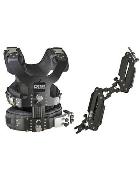 CAME-TV Pro Stabilizzatore in carbonio per fotocamera con giubbotto di supporto e braccio di supporto