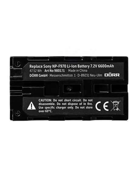 DÖRR Lithium Ion Battery NP-F970, 6600 mAh 7.2 V
