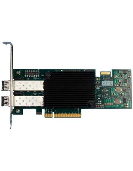 ATTO Technology adattatore bus host PCIe 3.0 Fibre Channel da 16 Gb/s Gen 6 a doppio canale Celerity FC-162P con SFP+s