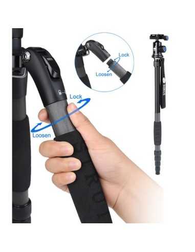 Sirui A1205 Treppiede in fibra di carbonio con...