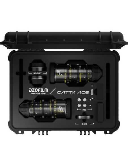 DZOFilm Bundle 2 Obiettivi Catta Ace FF 18-35/35-80mm T2.9 Cine (PL/EF, Nero)