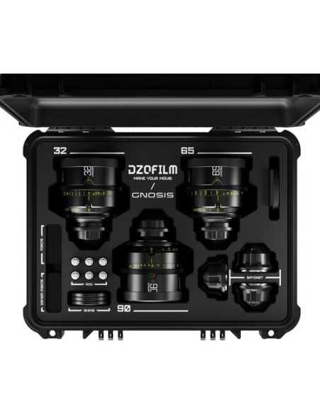 DZOFilm 32, 65, 90mm T2.8 Gnosis Macro Prime 3-Lens Kit (LPL with PL & EF Mounts, Meters)