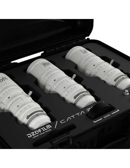 DZOFilm Catta FF 18-35/35-80/70-135mm T2.9 Cine 3-Lens Bundle (Sony E, White)