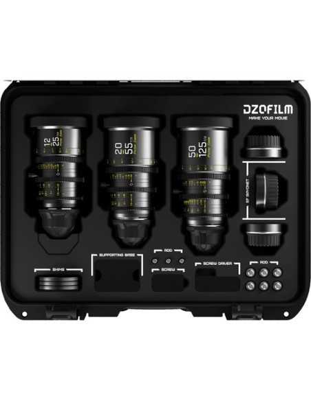 DZOFilm Pictor Kit zoom T2.8 Super35 con 3 obiettivi (attacco PL ed EF, Nero)