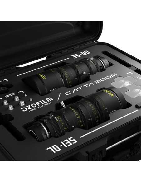 DZOFilm Catta 35-80mm e 70-135mm T2.9 Cine Zoom 2-Lens Bundle -Attacco E (Nero)