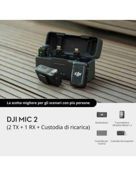 DJI Mic 2 2-Person Compact Digital Wireless Microphone System/Recorder for Camera & Smartphone (2.4 GHz)
