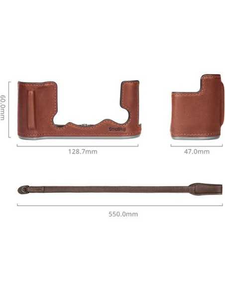 SmallRig Leather Half Case Kit for FUJIFILM X-T50 (Brown)
