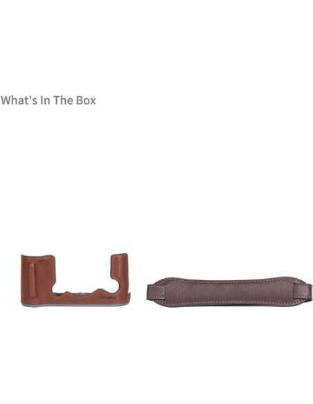 SmallRig Leather Half Case Kit for FUJIFILM X-T50 (Brown)