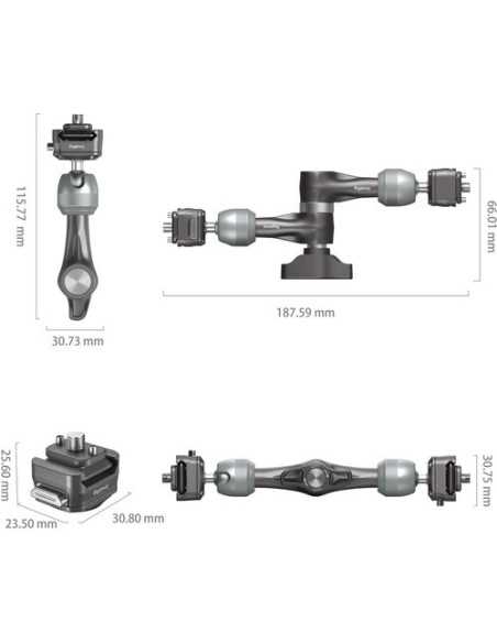 SmallRig HawkLock H21 Quick Release Rosette Magic Arm (7")