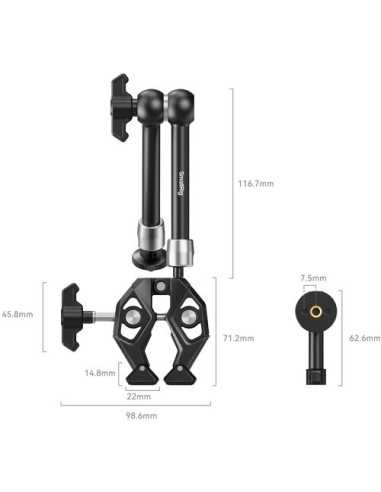 SmallRig Crab-Shaped Clamp with Magic Arm