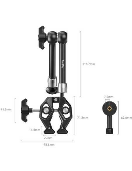SmallRig Crab-Shaped Clamp with Magic Arm